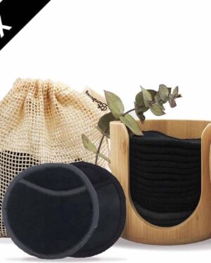 zwarte wasbare wattenschijfjes