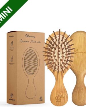 mini bamboe haarborstel