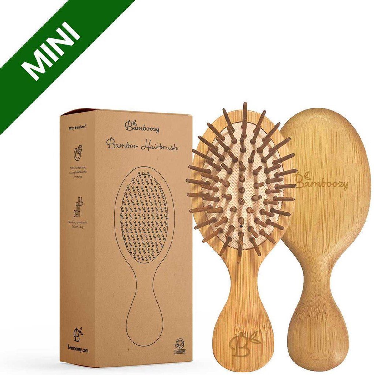 mini bamboe haarborstel