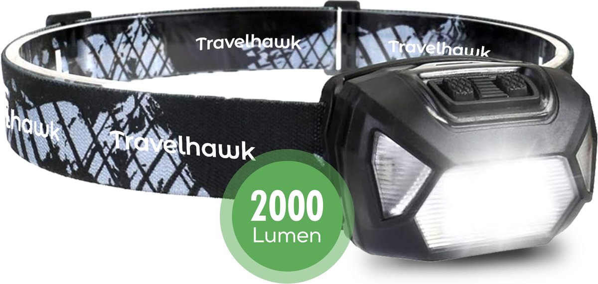 Travelhawk hoofdlamp met LED